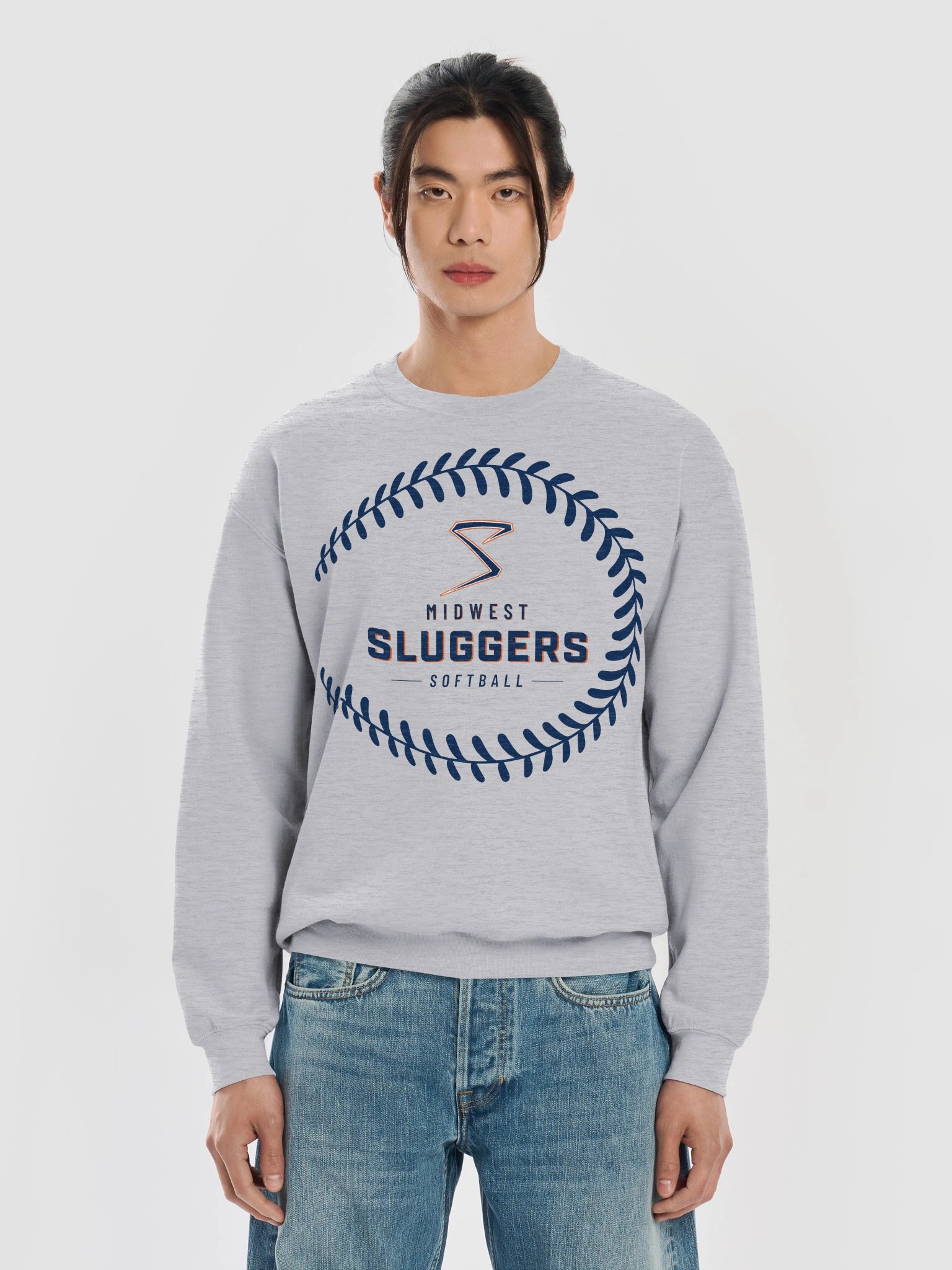 Sluggers Softball Stitch Unisex Crewneck Sweatshirt product image (5)