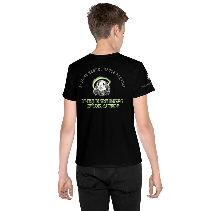 Save Me Youth Crew Neck T-Shirt | Eco-Friendly Style for Young Activists product image (2)