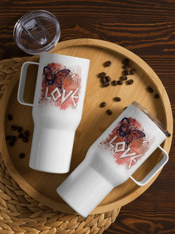 Love Soft Grunge Snake Butterfly Travel Mug w/ Handle product image (5)