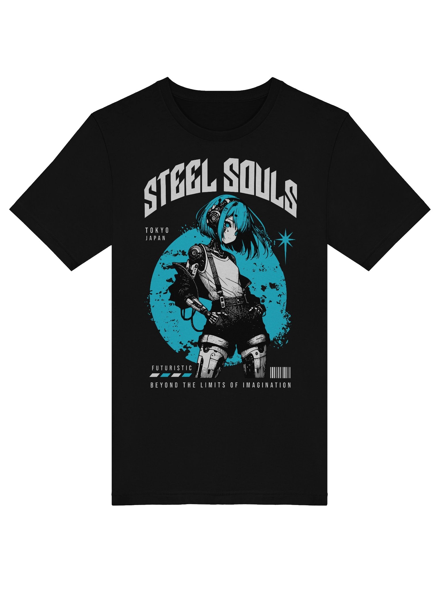 Trendy Anime Girl Cyborg Aesthetic T-Shirt for Manga Fans product image (40)