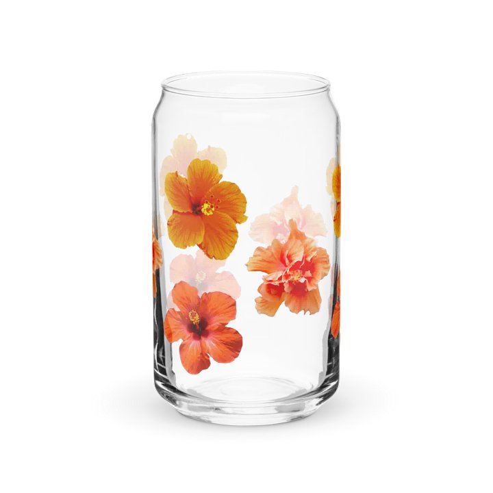 Orange Hibiscus Can Glass product image (2)