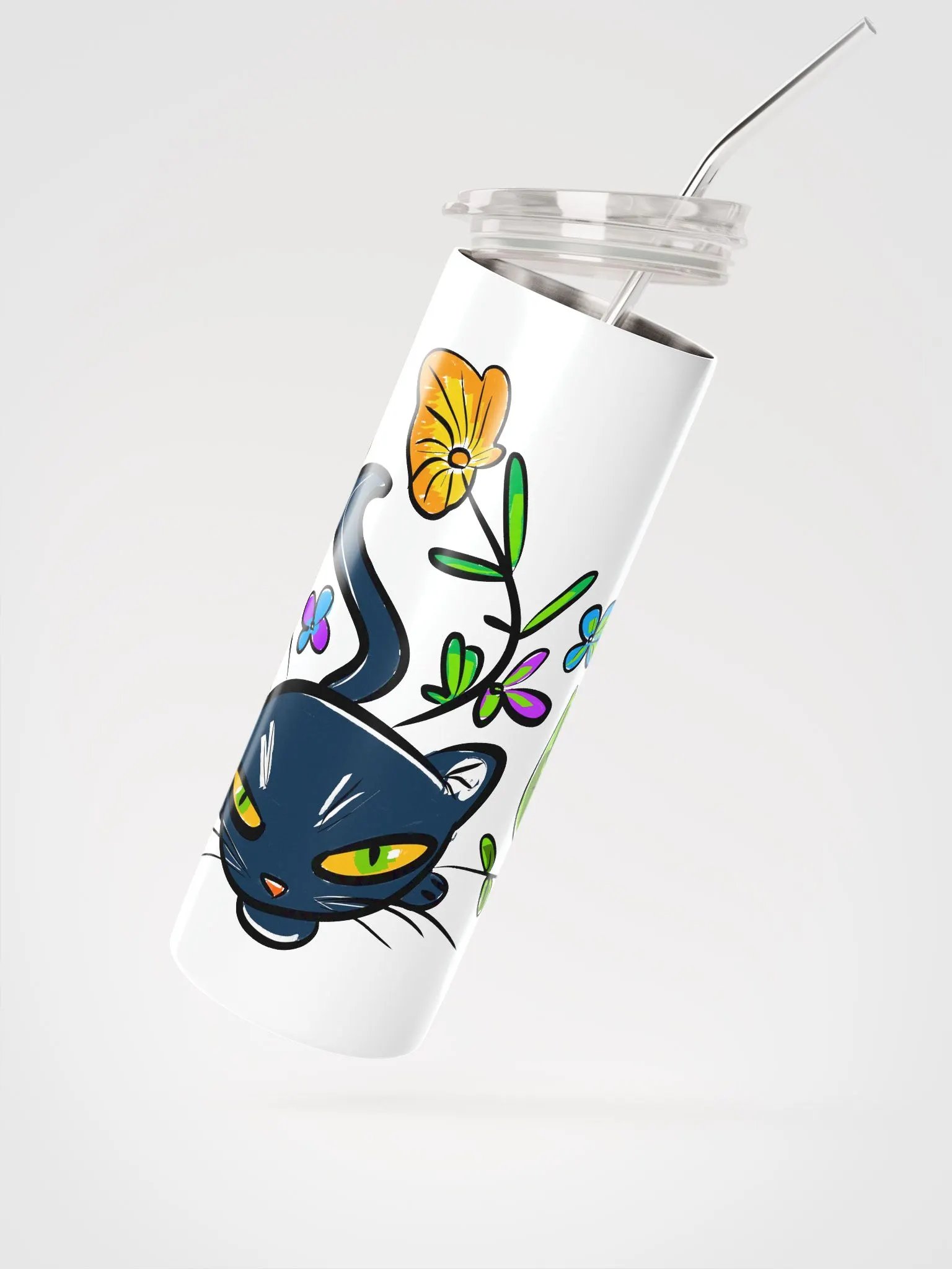 Panther Cat Garden Stainless Steel Tumbler product image (2)