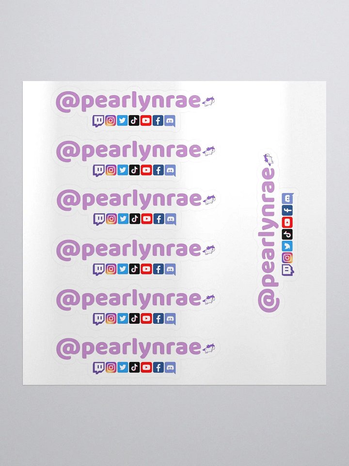 Pearlynrae Socials Everywhere Stickers product image (1)
