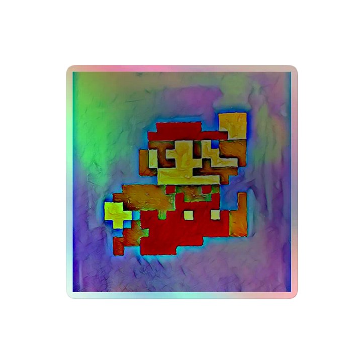 Super Mario 8-bit Holographic Sticker product image (2)