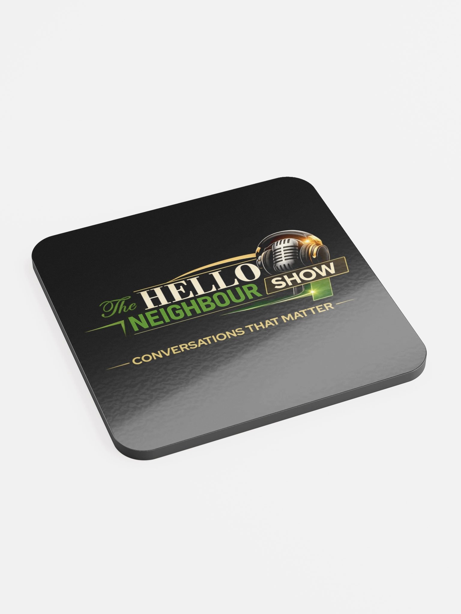 The Hello Neighbour Show Logo Glossed Cork Coaster product image (2)