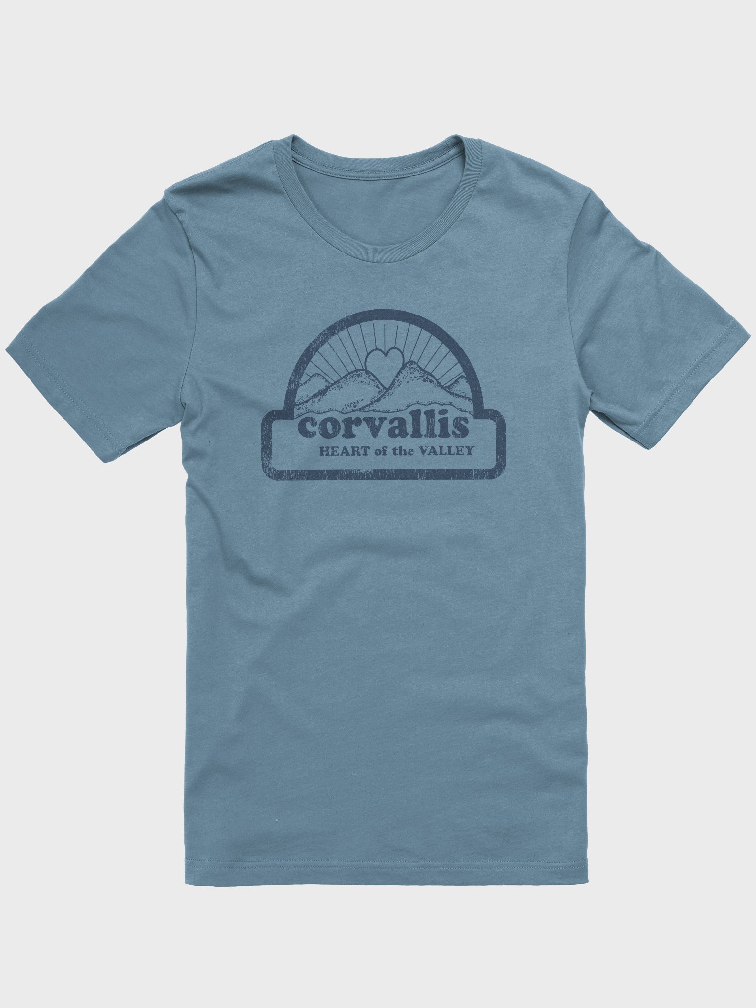 Corvallis Heart of the Valley T-shirt (Blue) product image (1)