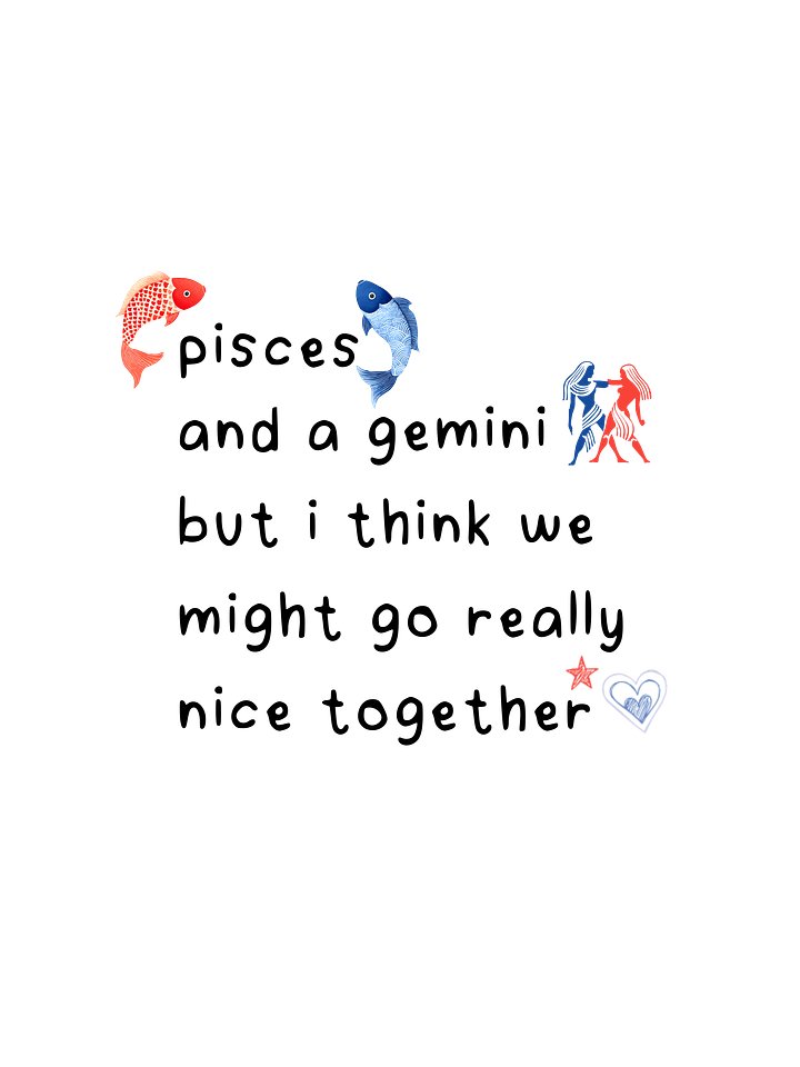pisces & a gemini sticker product image (1)