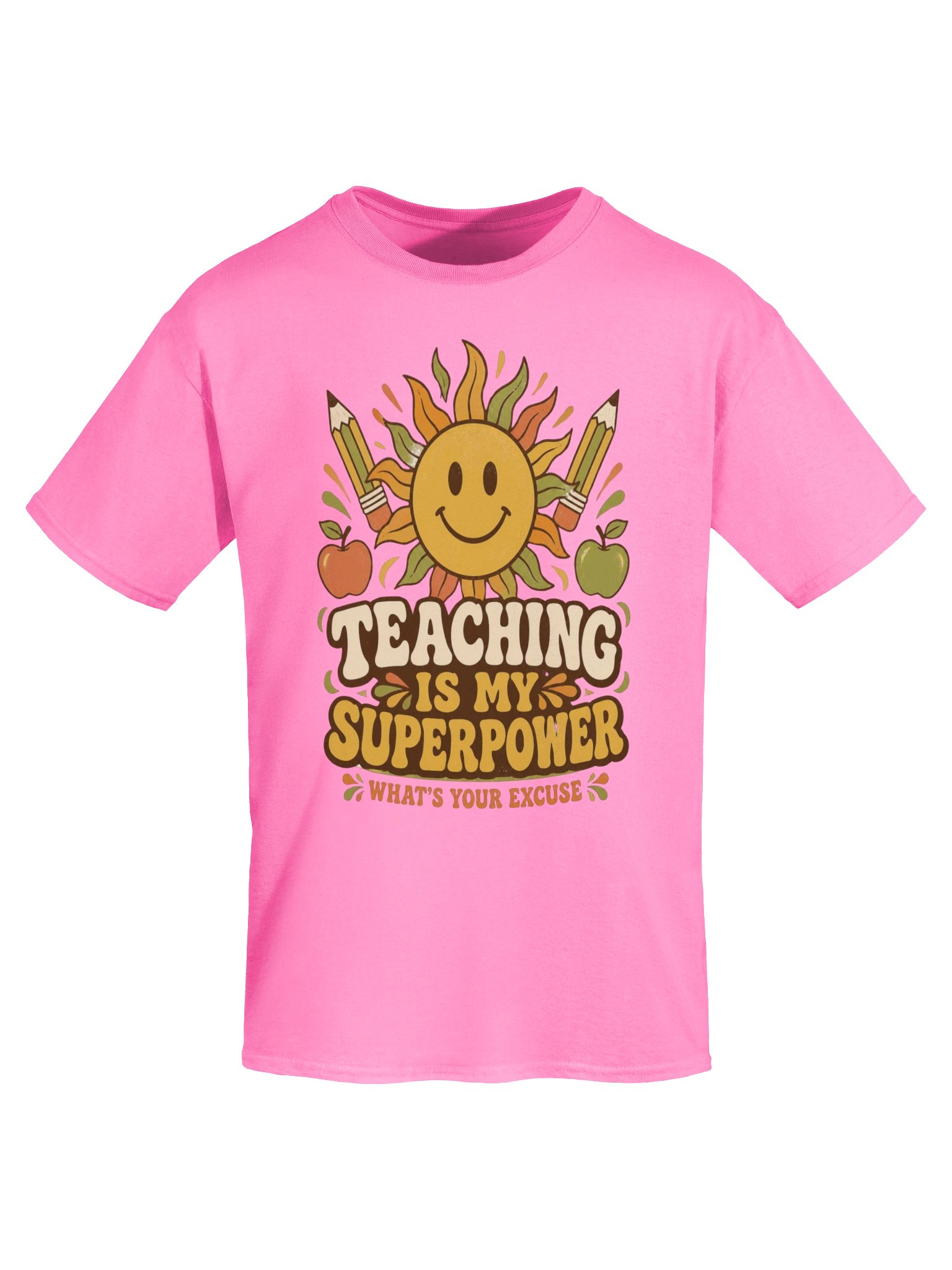 Teaching Is My Superpower Shirt, Funny Teacher Gift, Retro Groovy Teacher Tee, Back To School Teacher Shirt product image (52)