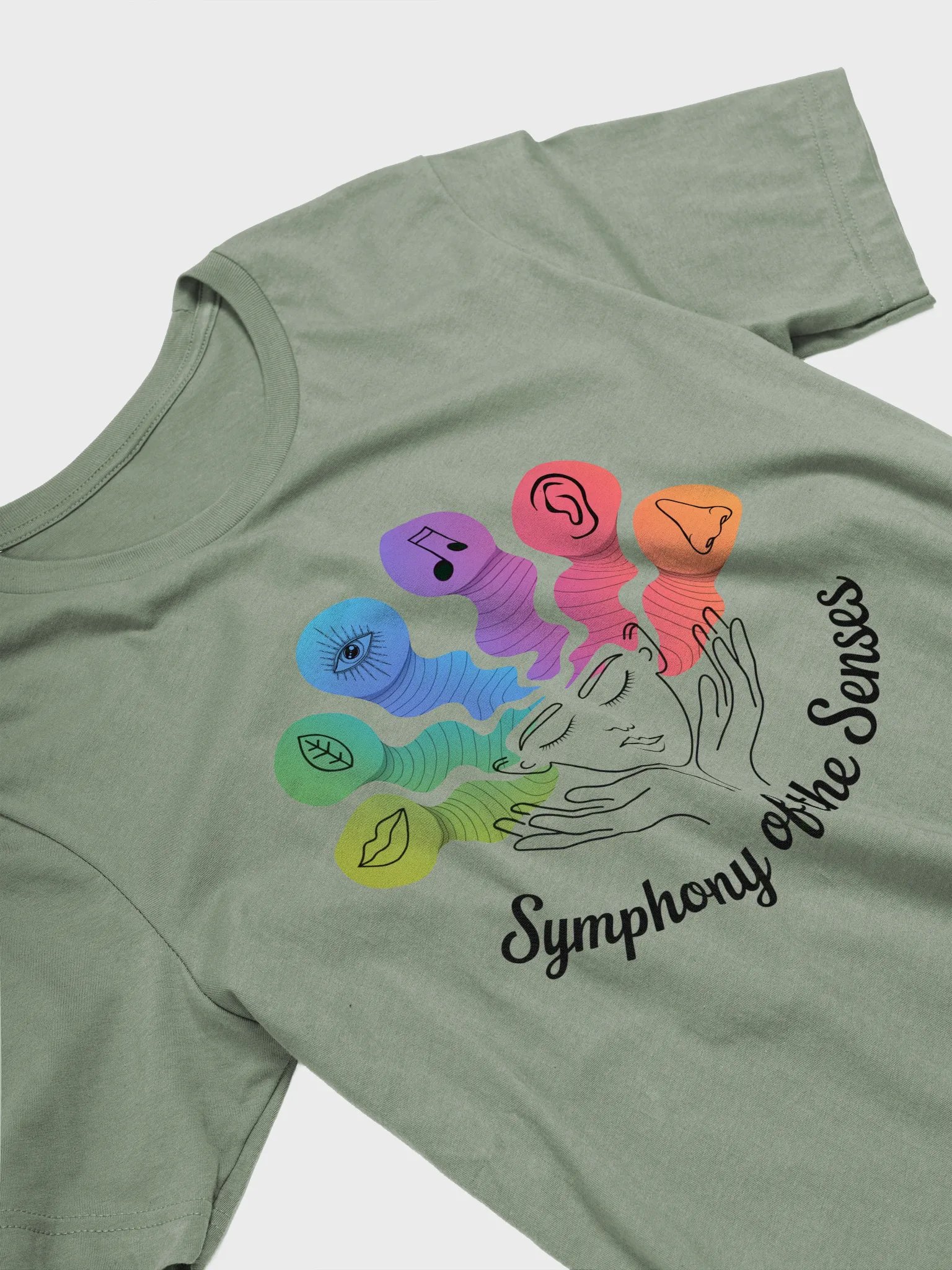 Symphony of the Senses T-Shirt – Mindful Artistic Sensory Graphic Tee product image (4)
