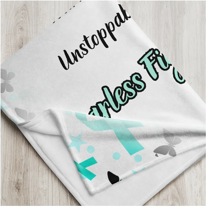 Ovarian Cancer - Fearless Fighter Words Throw Blanket product image (2)