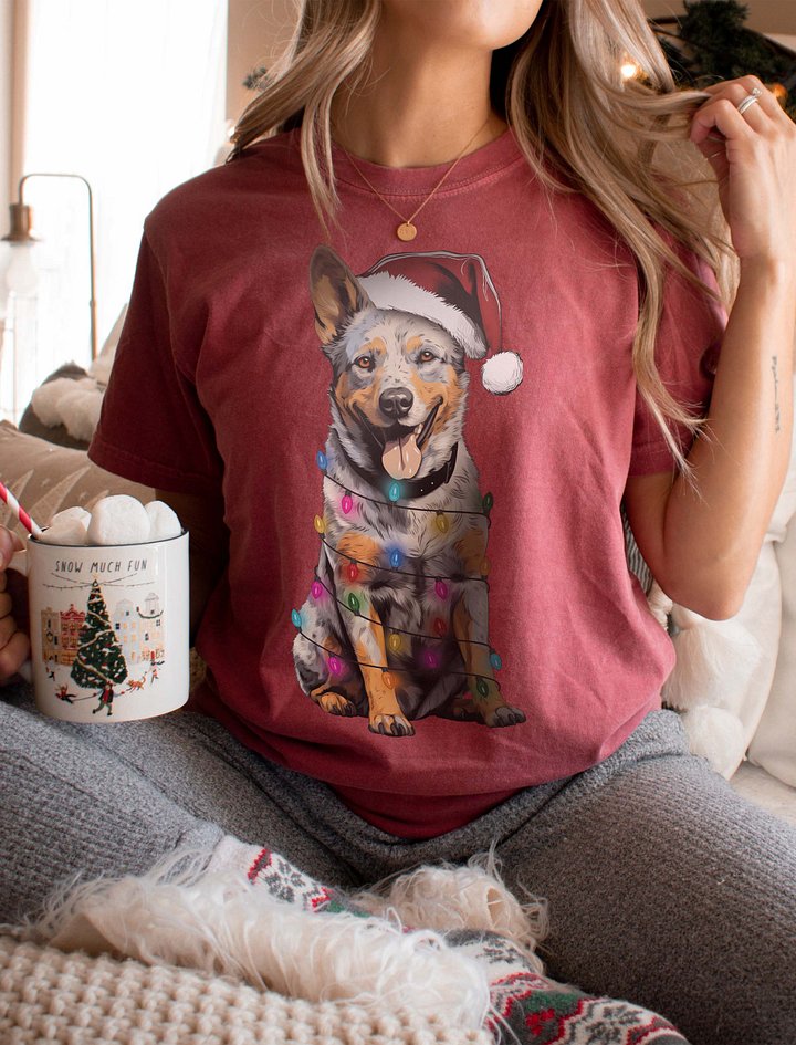 Funny Australian Cattle Dog(Blue Heeler) Christmas T-Shirt product image (6)