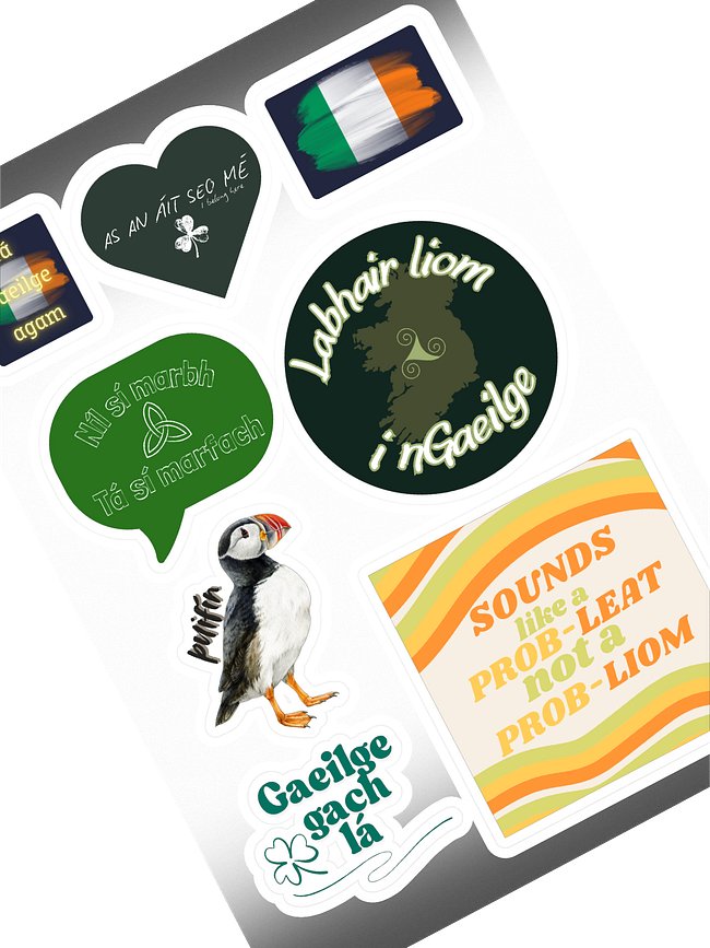 greamáin (stickers)