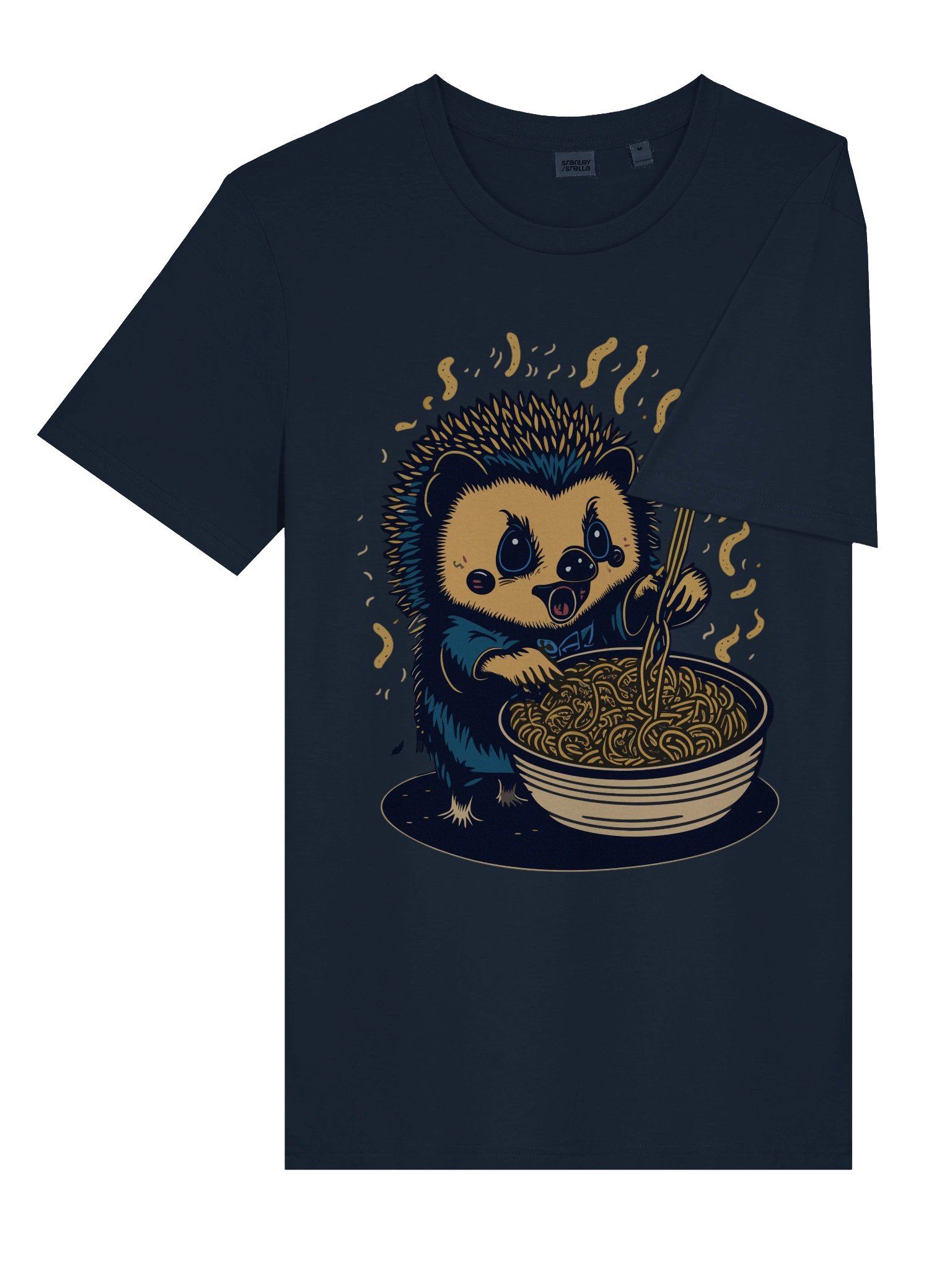Whimsical Noodle Lover Hedgehog T-Shirt product image (44)