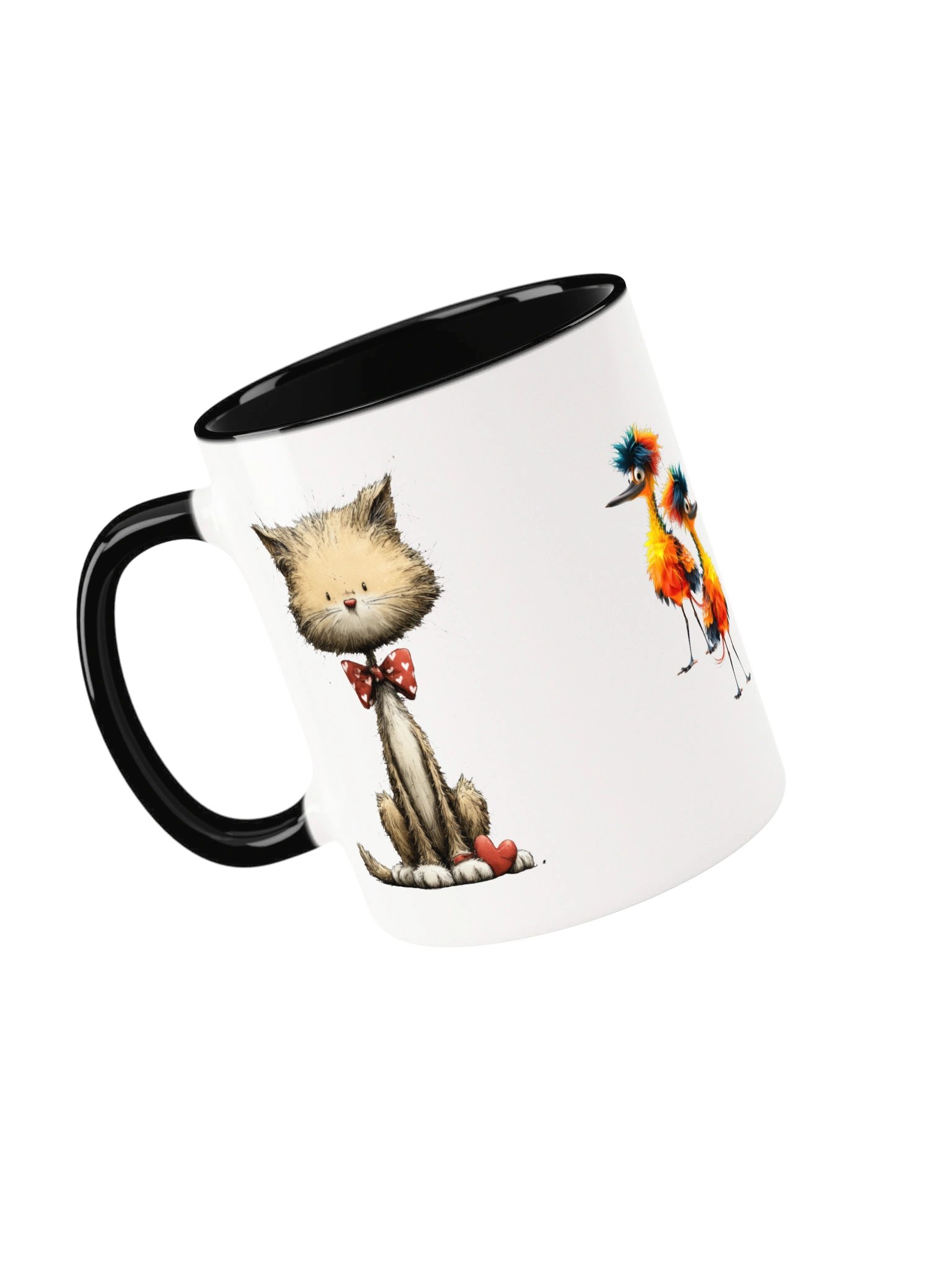 Whimsical Cat & Bird Accent Mug product image (21)
