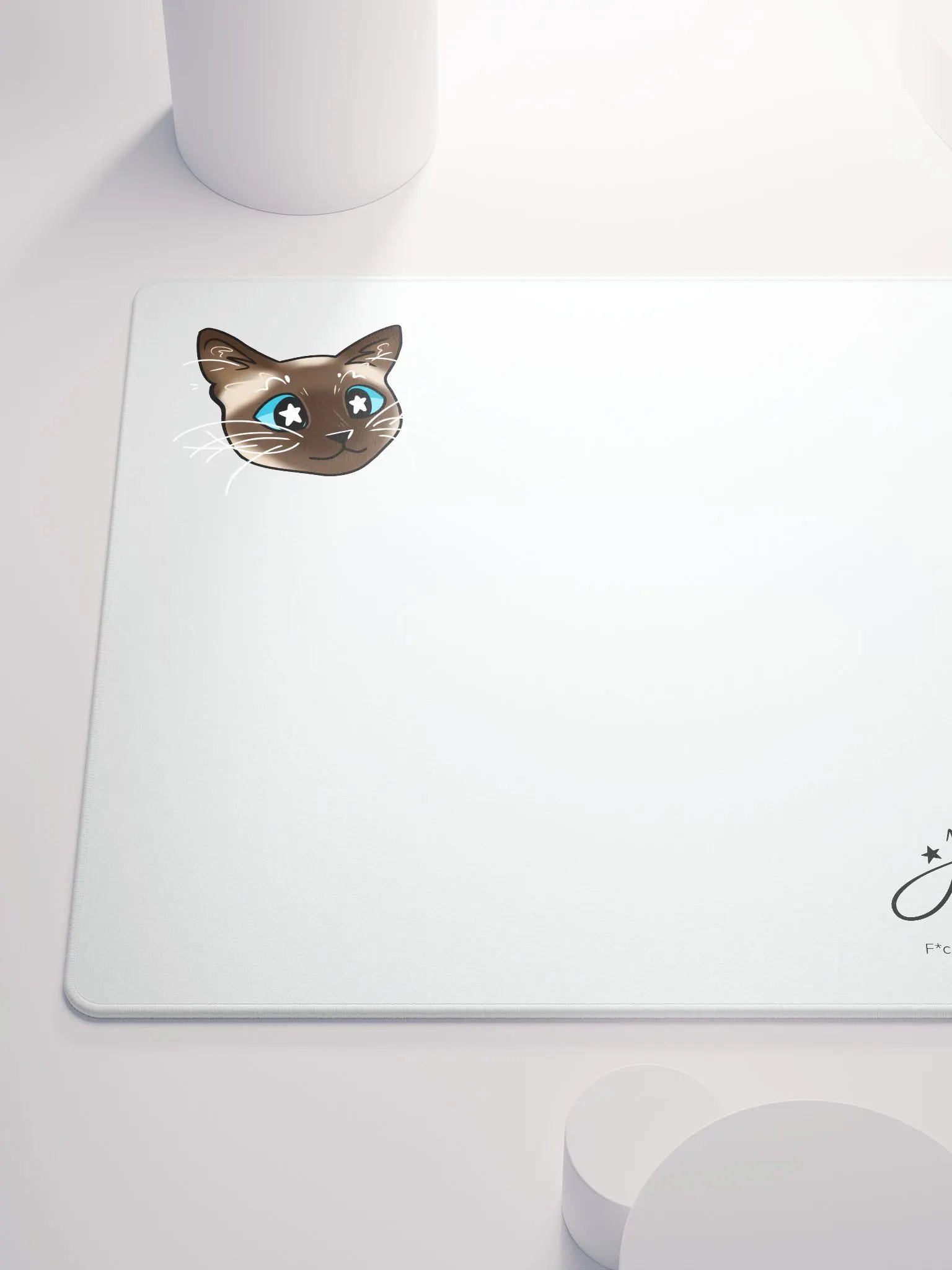 Bean the Siamese Cat Mousepad (White) product image (6)