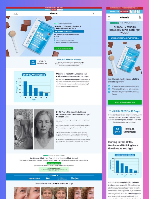 Supplement Product Page – Collagen & Beauty Wellness Template product image (1)