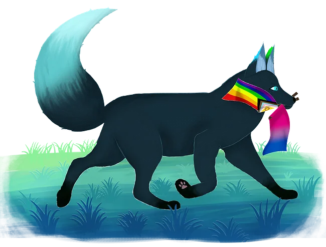 Both Pride Flags - Fox Pride Trot Featured