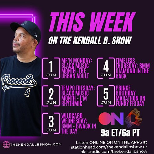 It’s Black Music Month and the show is SOLID this week with different tastes of great jamz! Tune in for a great way to start ...