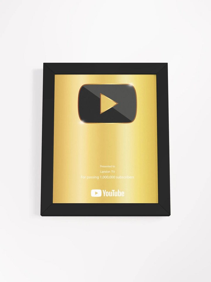 Golden Play Button Commemorative Poster product image (5)