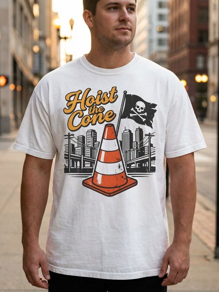 Hoist The Cone Shirt, Viral Baseball Trend Tee, Funny Sports Meme Shirt, Comfort Colors Graphic Tee, Streetwear Gift product image (8)