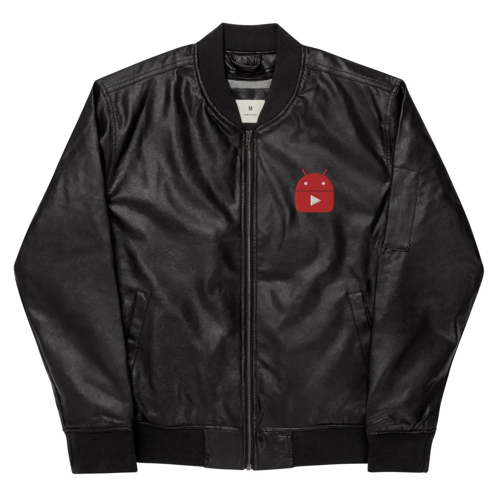 Tech Guy Logo Faux Leather Jacket product image (9)