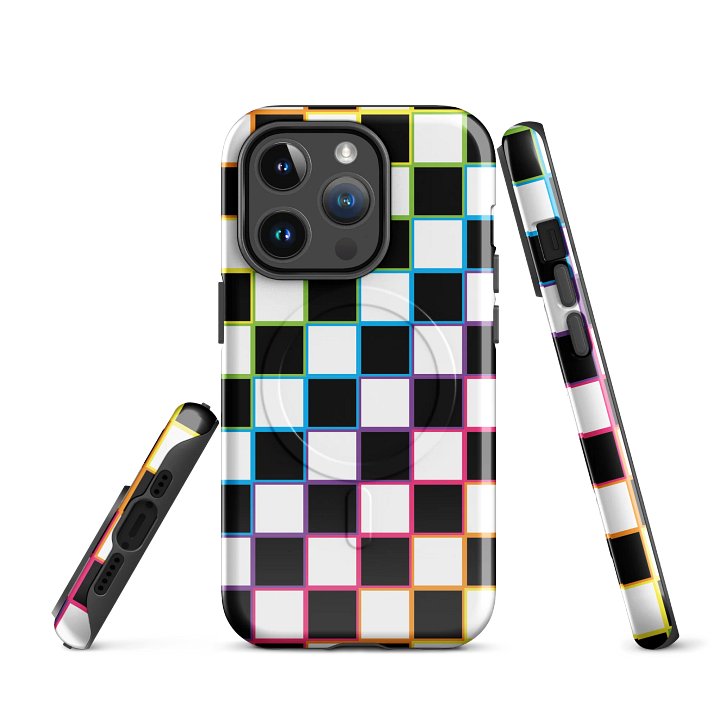 Rainbow Checkered iPhone Case product image (1)