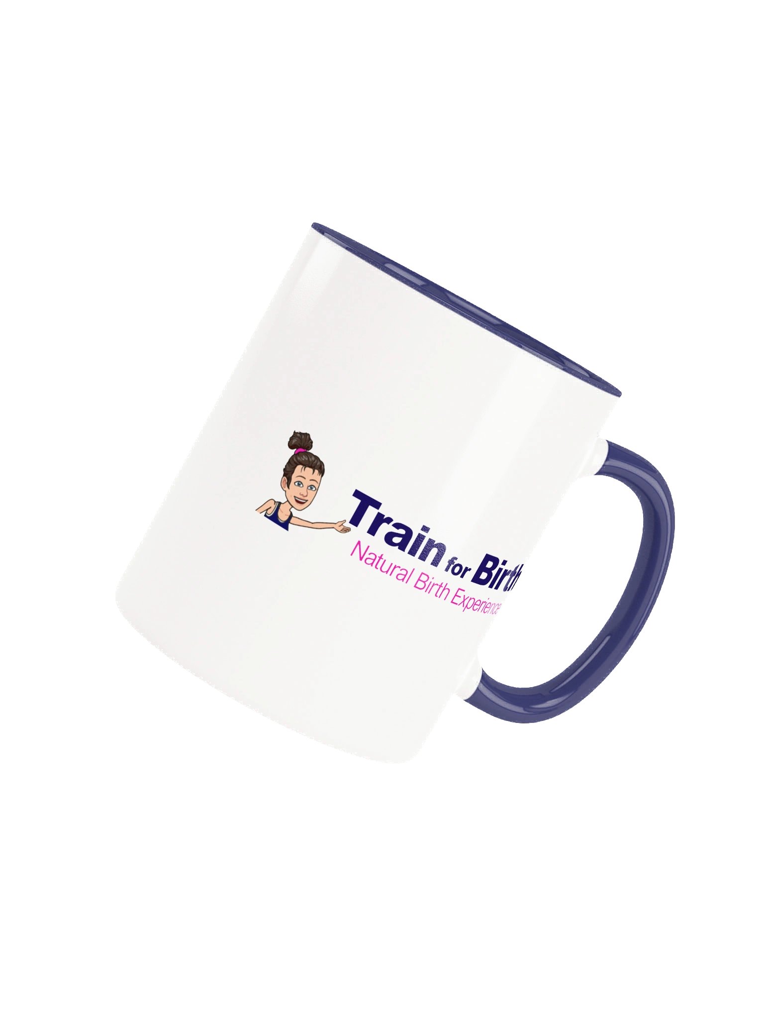 Train for Birth® Ceramic 11oz White/Navy Mug product image (4)