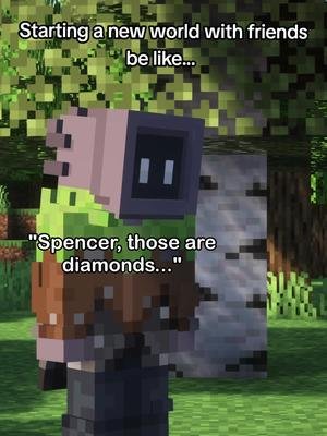 They get diamonds before I make a Crafting Table, I swear... #gaming #minecraftmemes #minecraft #fyp #foryou #funny 