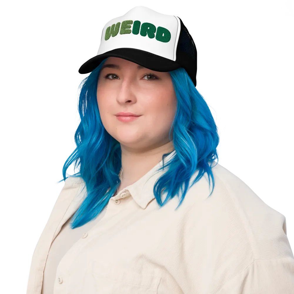 WEIRD Green Foam Trucker Hat product image (2)