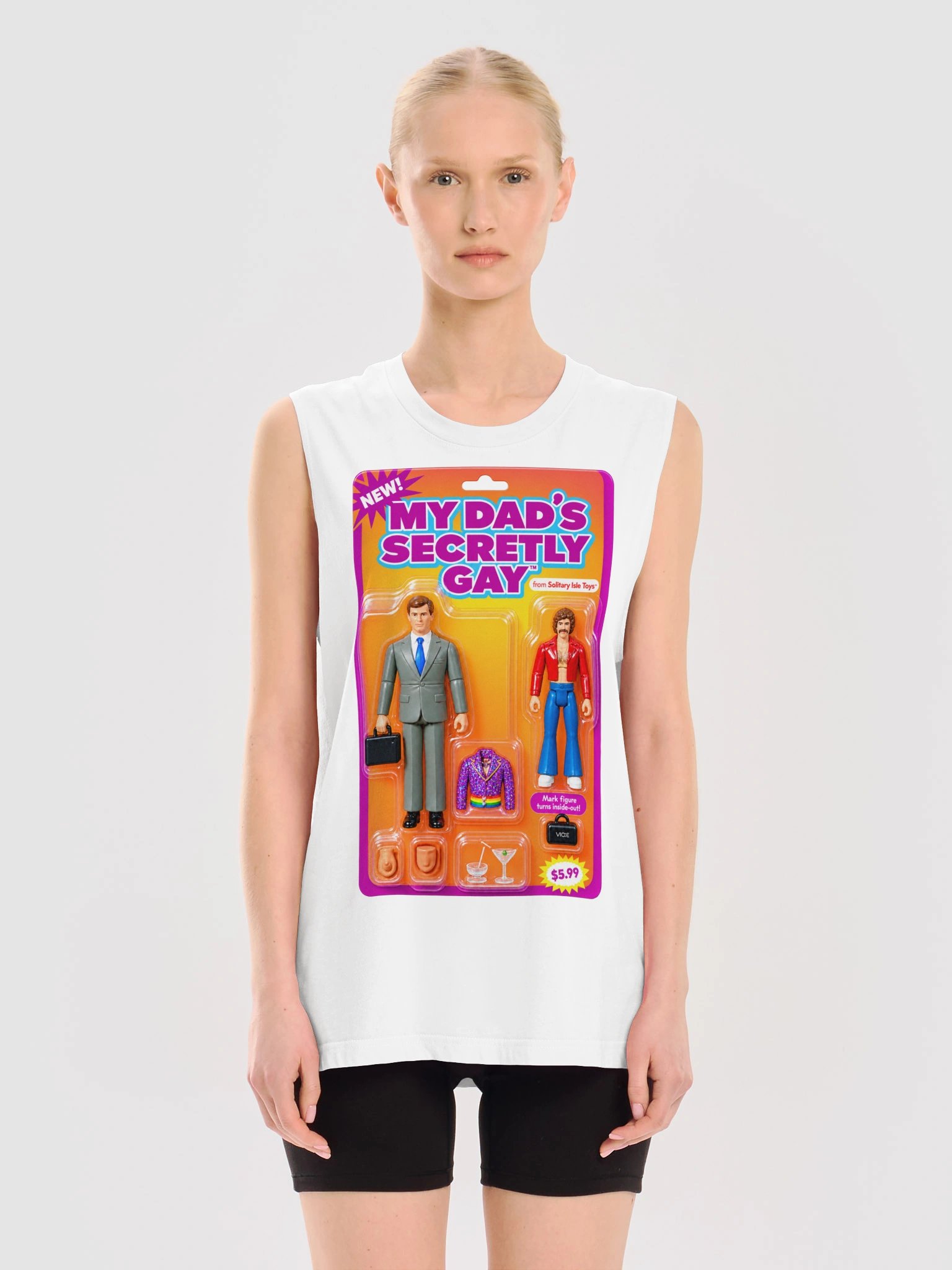 666 Toys | My Dad's Secretly Gay | Bella+Canvas Unisex Muscle Tank product image (1)
