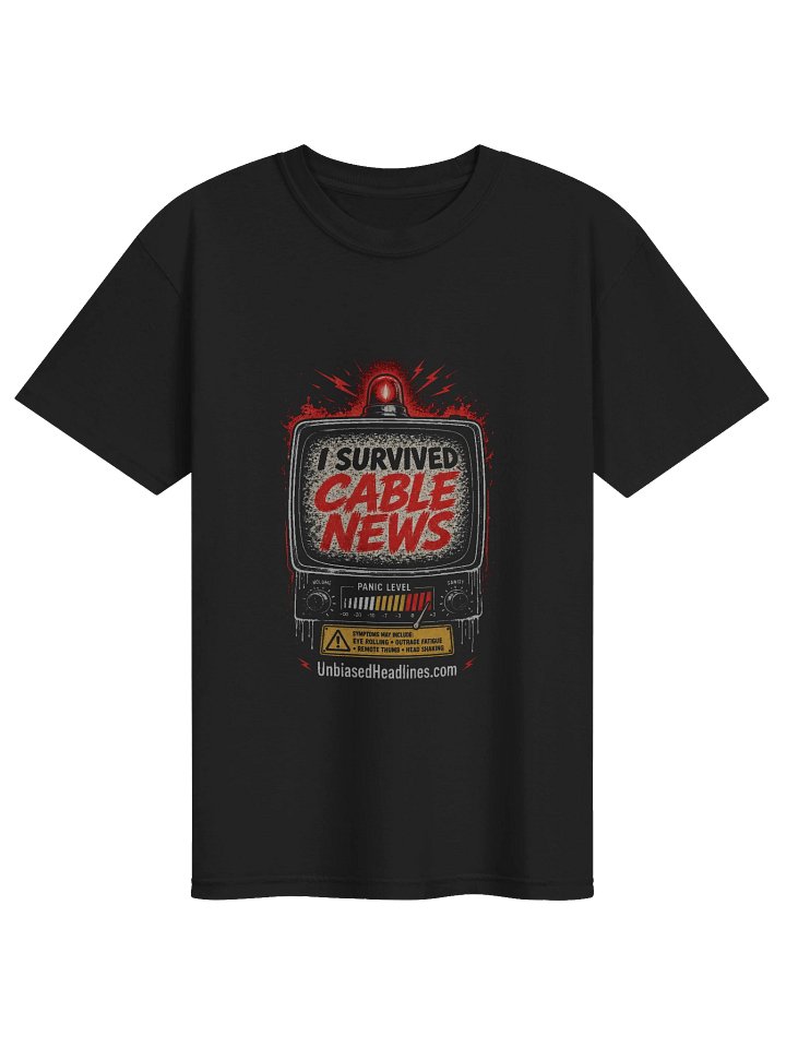 I Survived Cable News (TV Panic-Meter) Tee - Large Front product image (1)