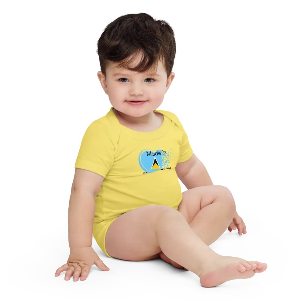Heartfelt Made in Saint Lucia Baby Onesie product image (1)