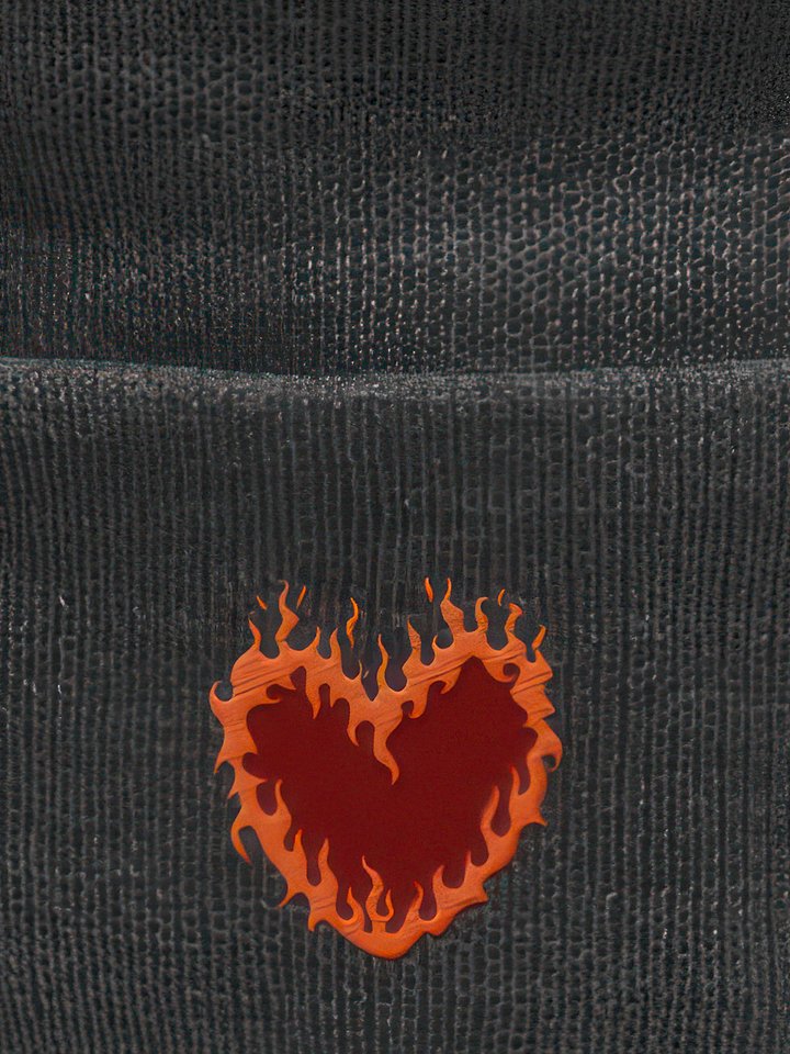 SnugglesCat Flaming Heart Logo | Embroidered Beanie product image (1)