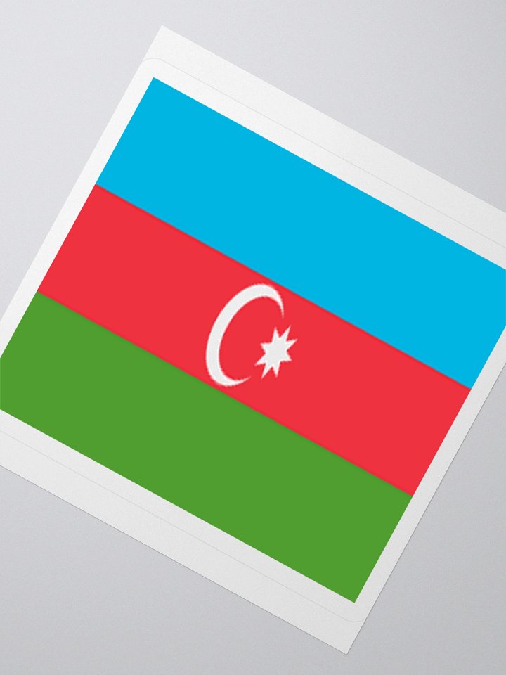 Exclusive Azerbaijan Flag Kiss-Cut Stickers - High-Quality Vinyl, Multiple Sizes product image (6)