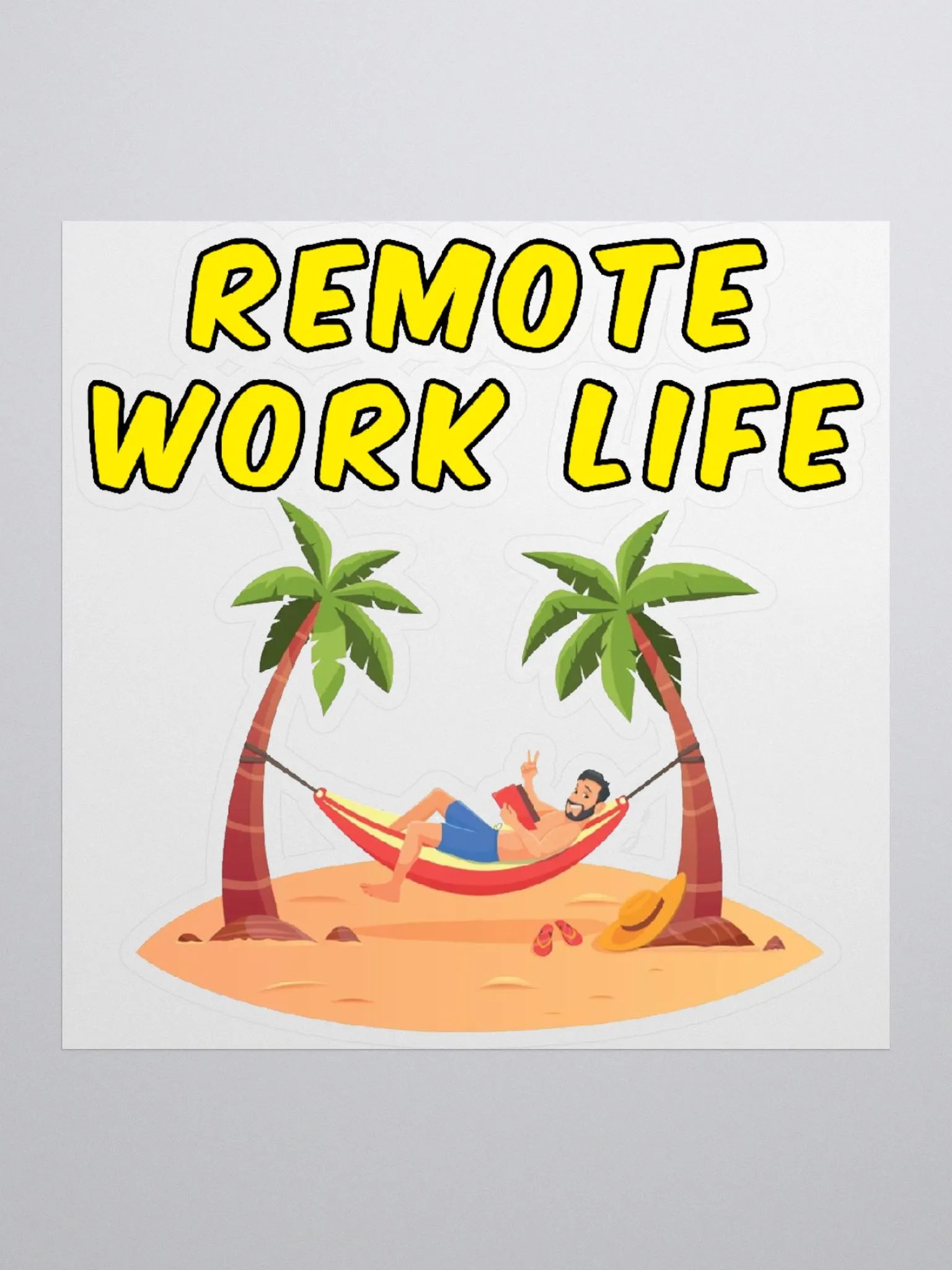 Remote Work Life Sticker product image (1)