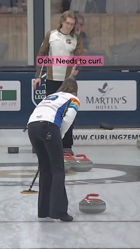 Down by one with the hammer. Bart's watching from the hack.

Annemiek needed that stone to curl. It did.

Special thanks to t...