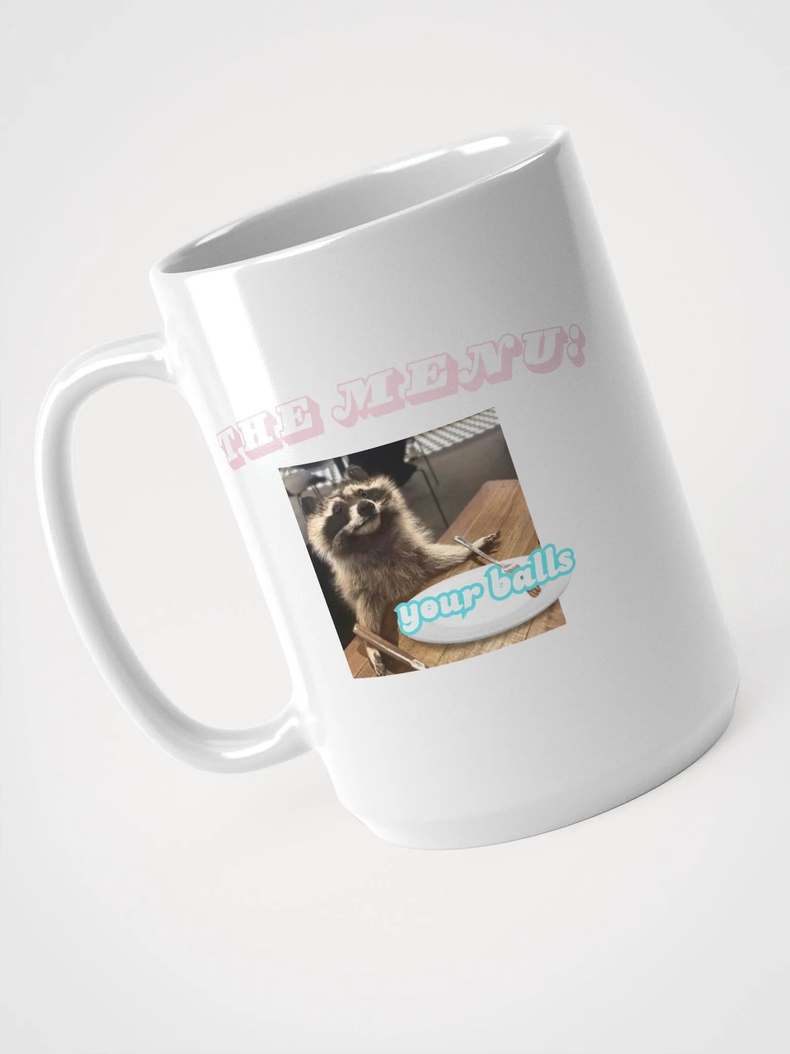 The Menu: Your Balls, Raccoon Mug, Large product image (1)