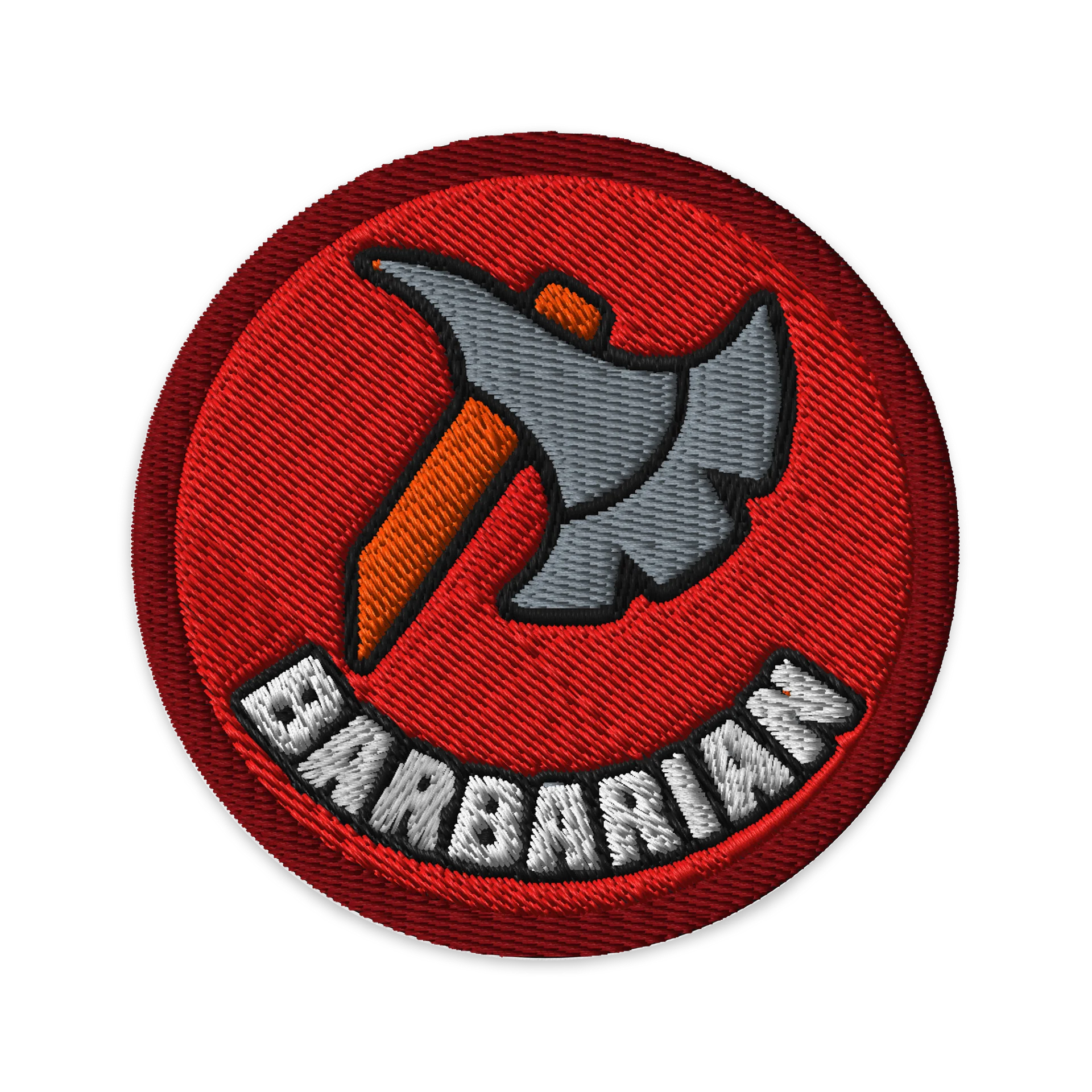 Battle Baubles Barbarian Class Embroidered Patch product image (1)