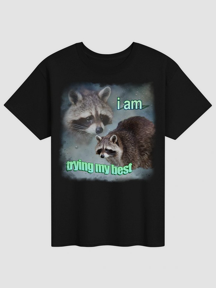 I am trying my best raccoon T-shirt product image (5)