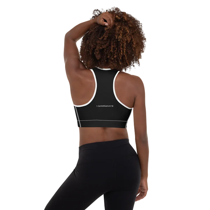His House Womens Padded Sports Bra - Black product image (2)
