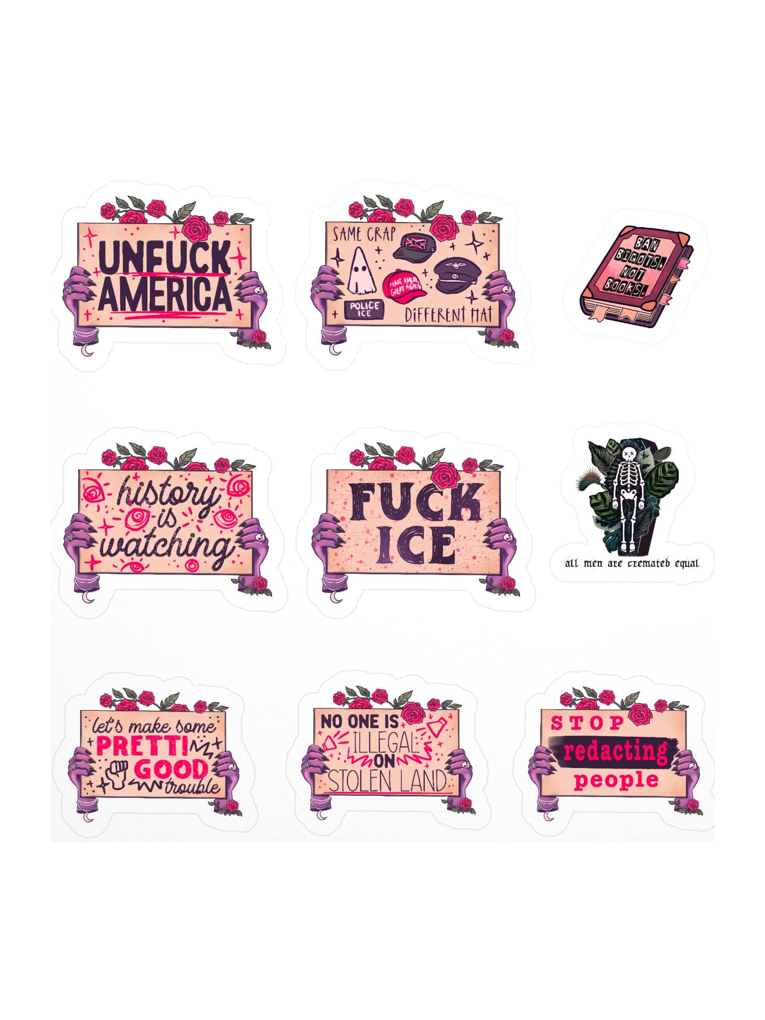 Fight Facism Sticker Sheet product image (1)