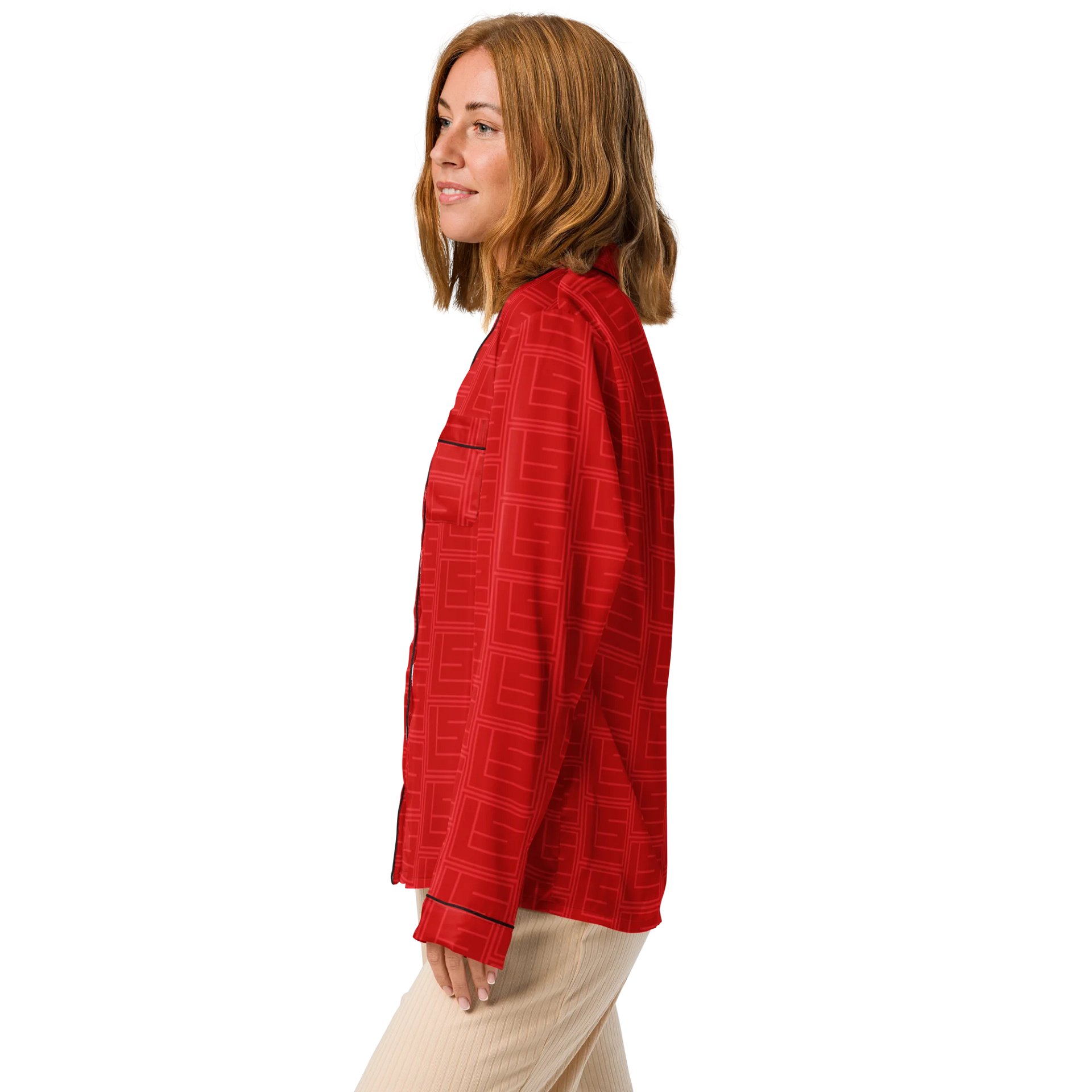 LS Square Red Pajama Top product image (4)