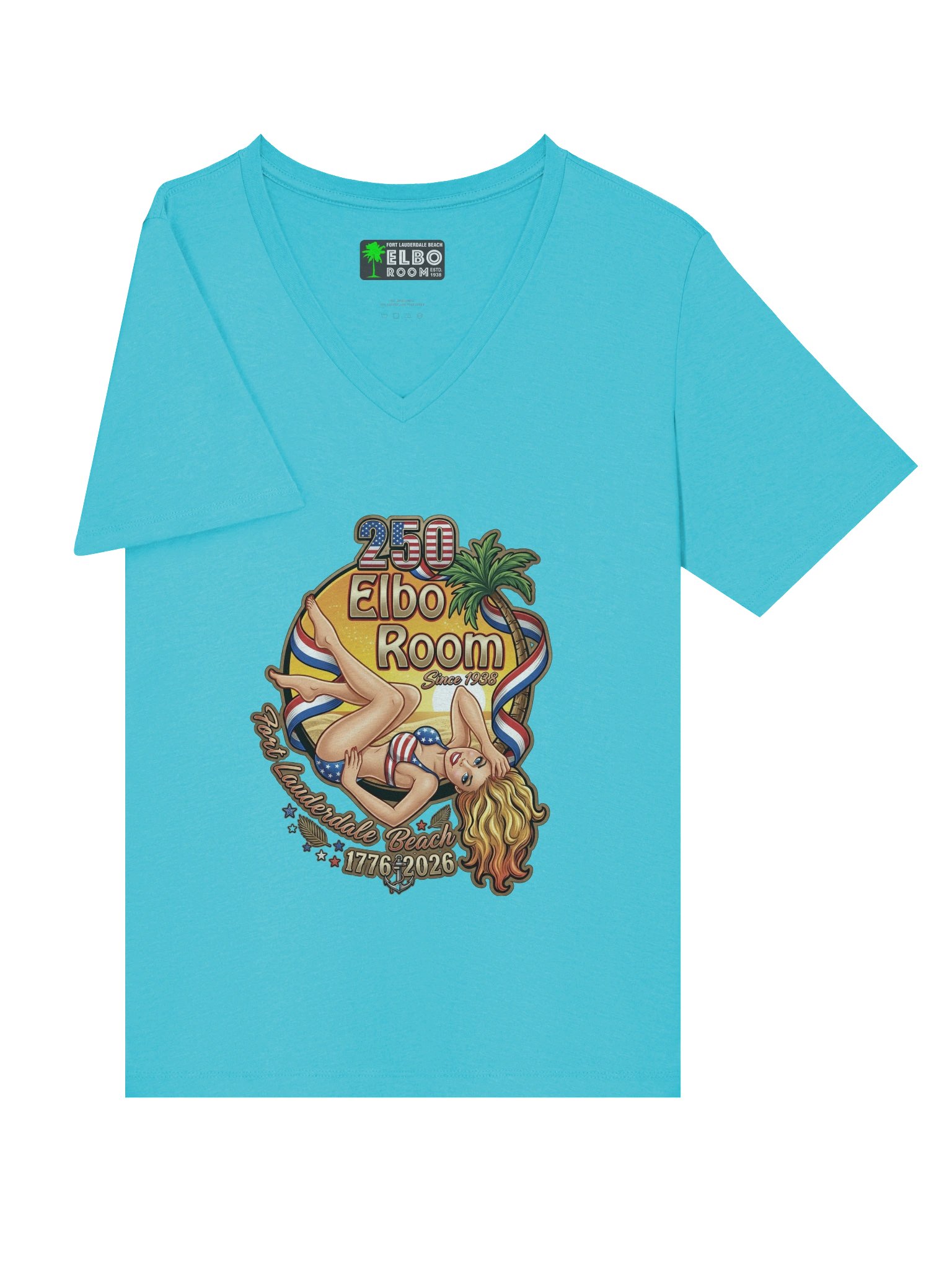 America 250 Ladies V-Neck Tee | Elbo Room 1776-2026 Edition product image (31)