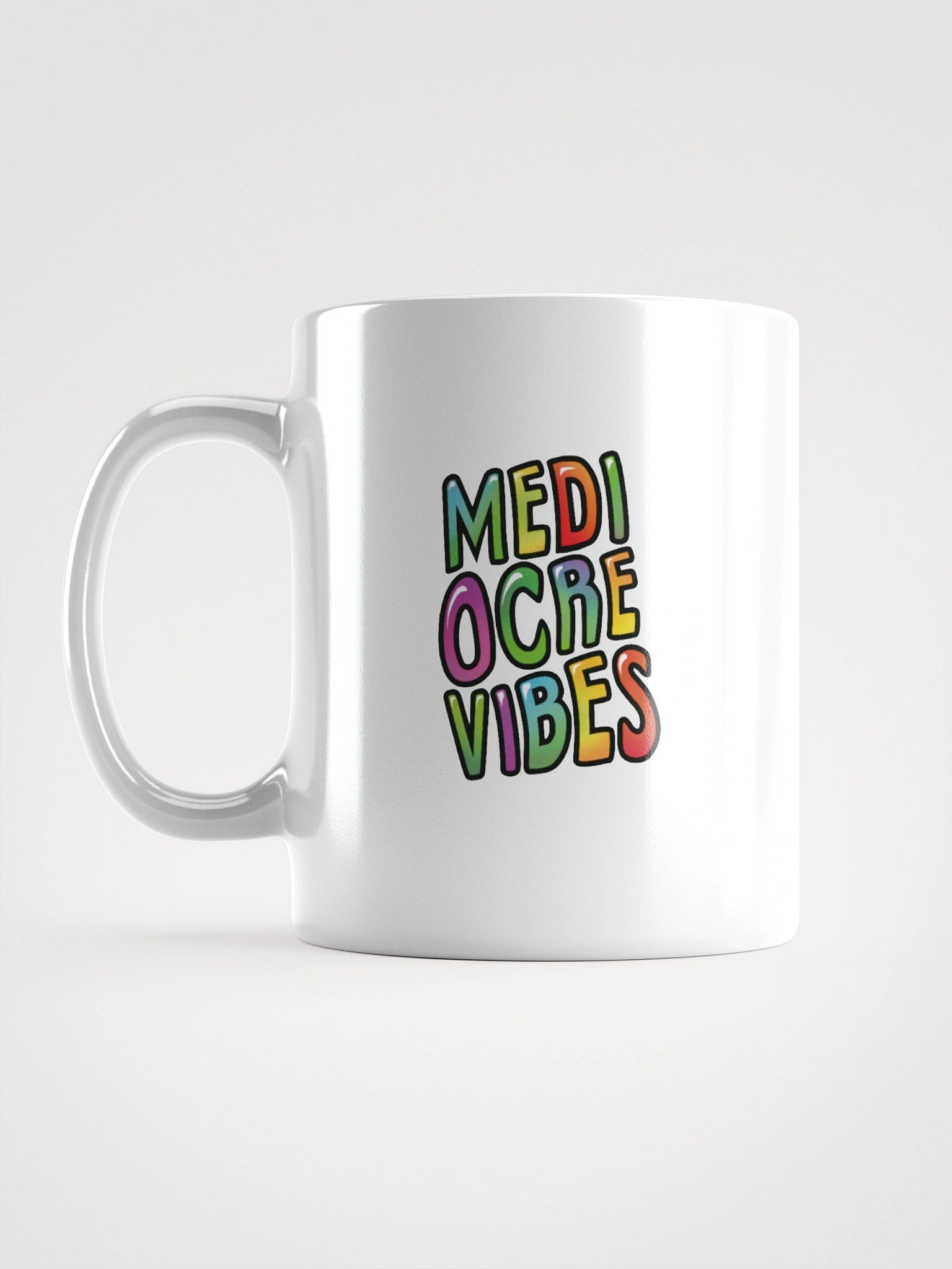 Mediocre Vibes - White Glossy Mug product image (2)