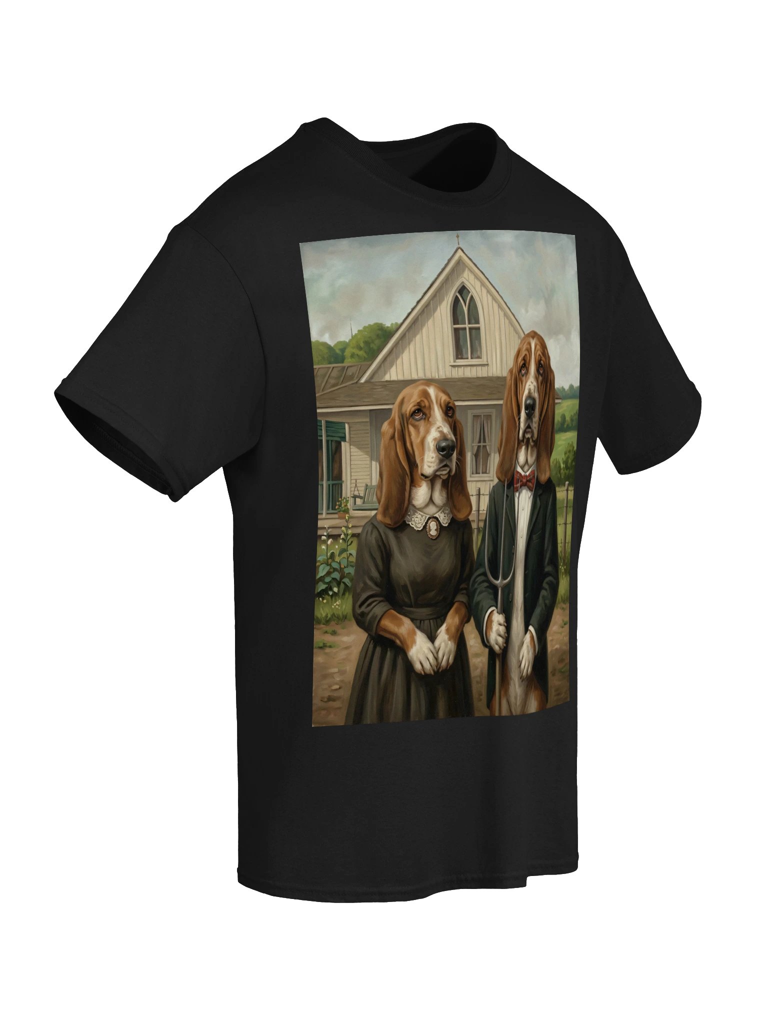 American Gothic Bassets Tee product image (41)