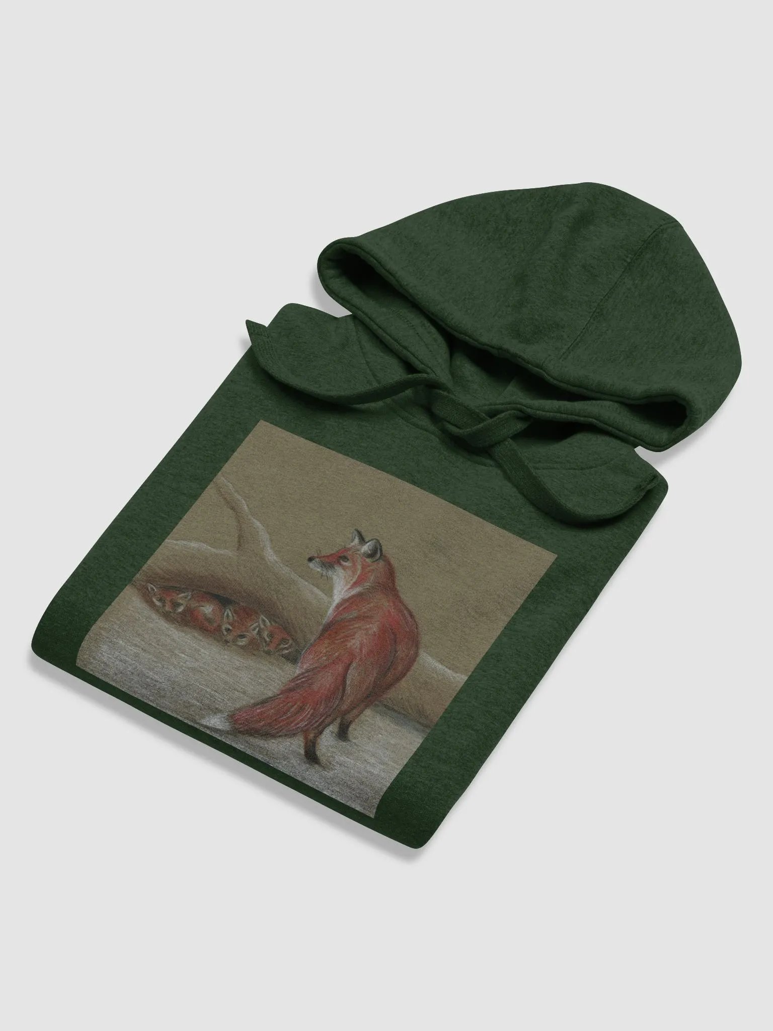 red fox and cubs hoody product image (18)