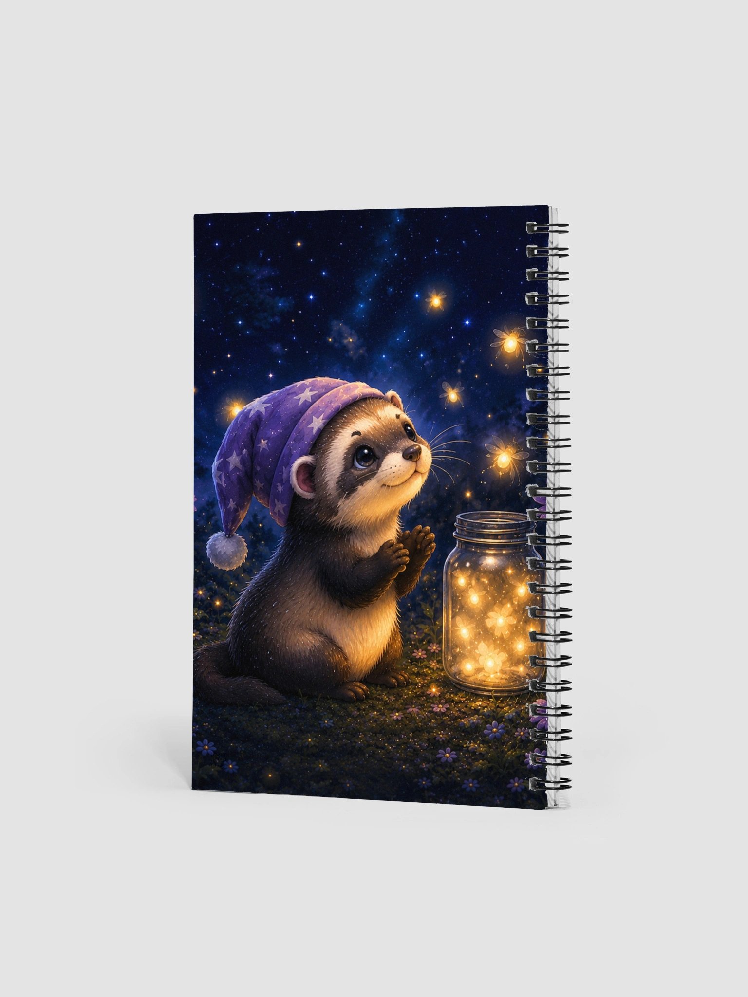 Firefly Wishes Spiral Notebook | Magical Ferret Journal product image (2)