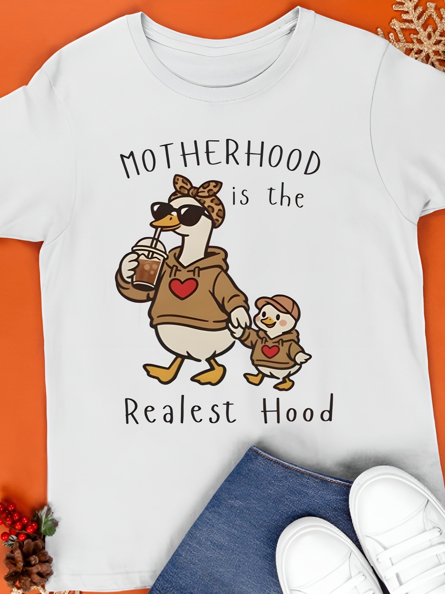 Mama Duck Motherhood Is The Realest Hood Shirt product image (1)