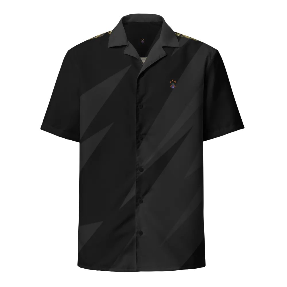 Black Blessed by God Designer Logo in Back Button-up Shirt product image (1)