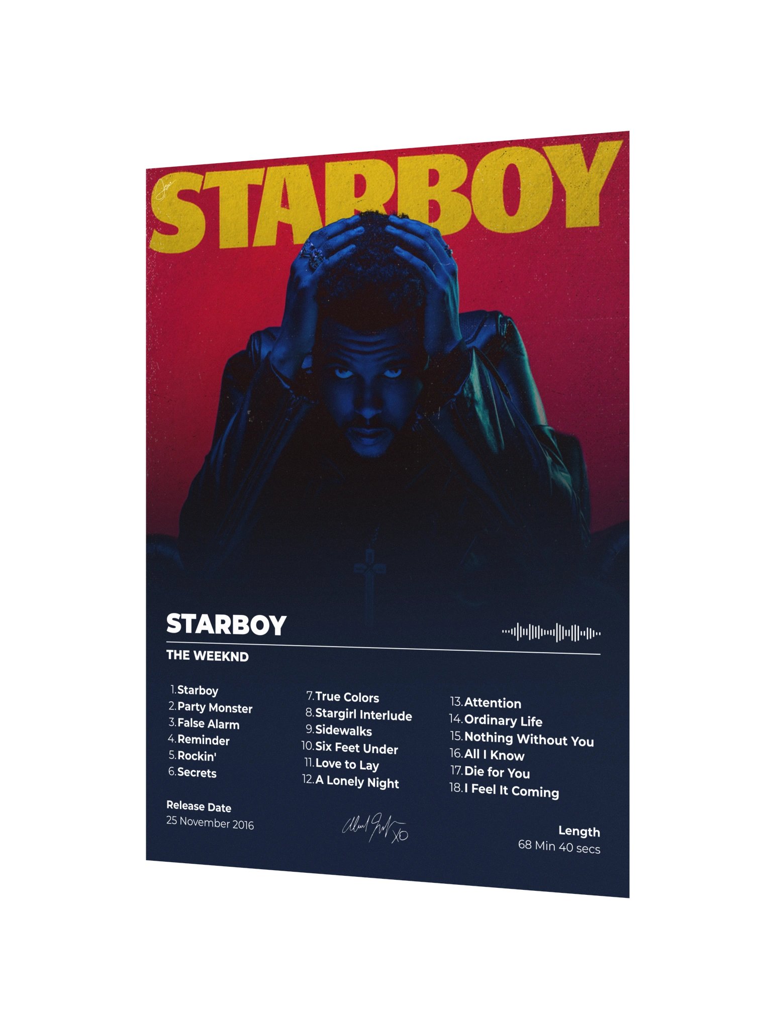 Starboy The Weeknd Album Cover Poster product image (4)